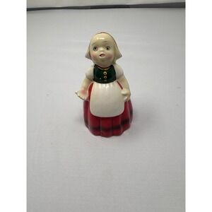 Vintage 1950's Japan Ceramic Dutch Girl Salt Shaker Novelty Traditional Dress